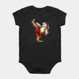 Sloth Muay Thai Fighter Baby Bodysuit